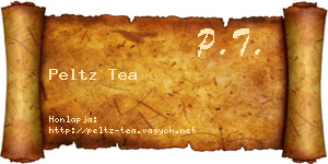 Peltz Tea névjegykártya